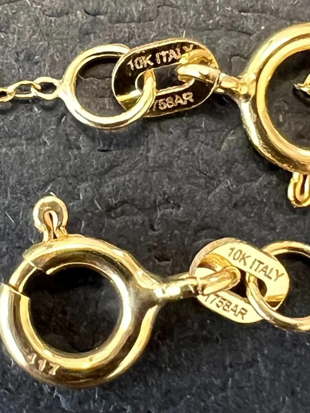 10K Yellow Gold Heart Pendant Necklace 18” & bracelet 7